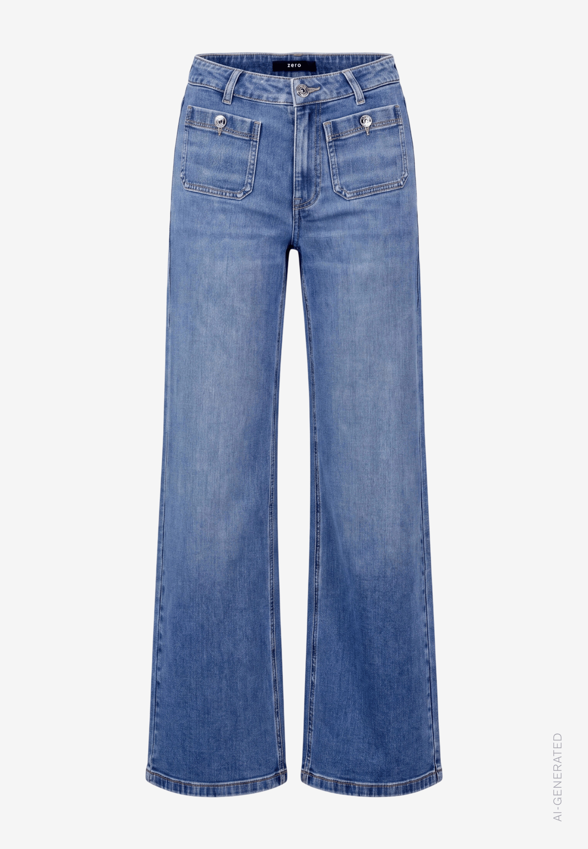 Damen Flared Jeans  mit aufgesetzten Taschen