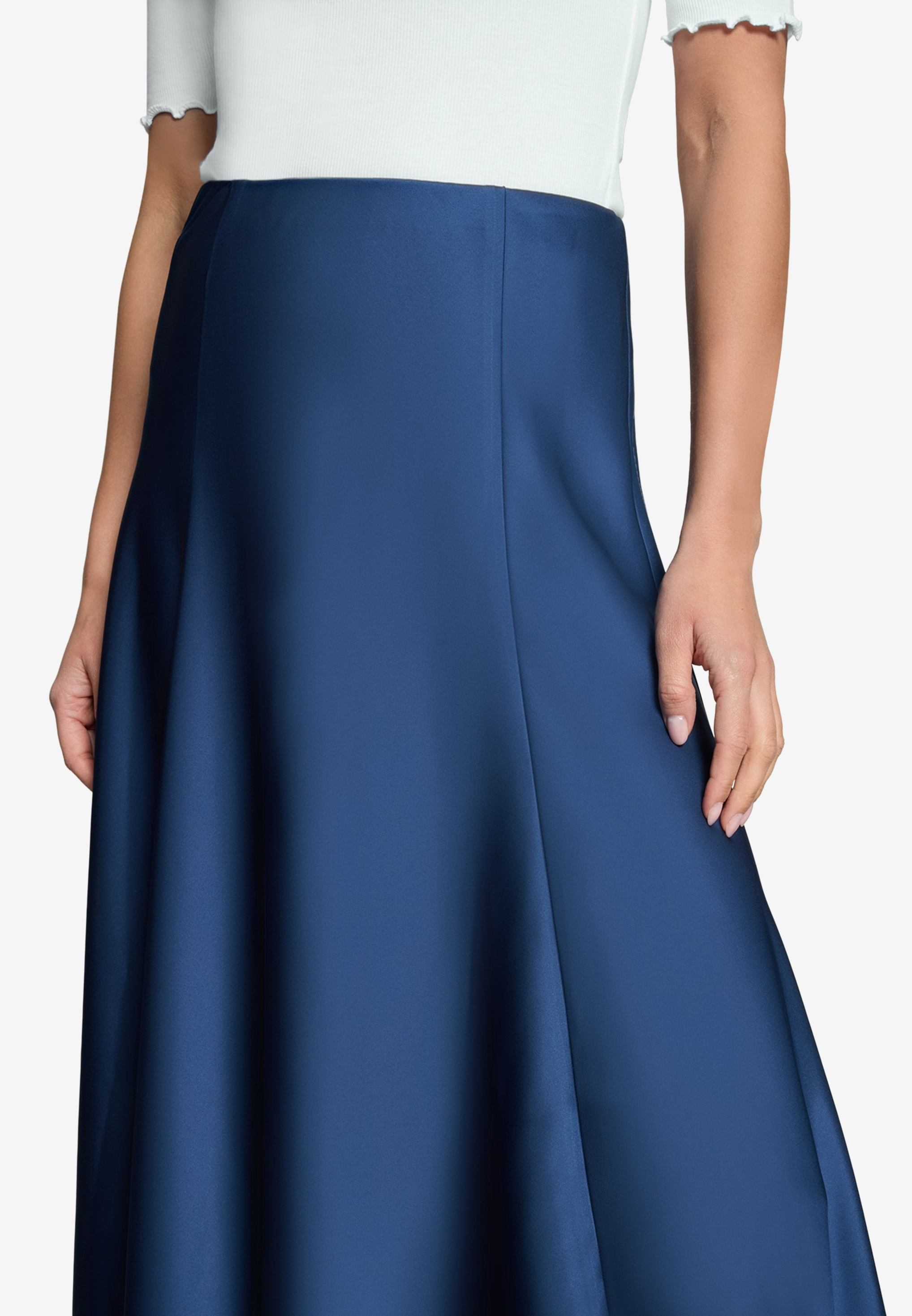 Satinrock  Maxi mit Gummibund