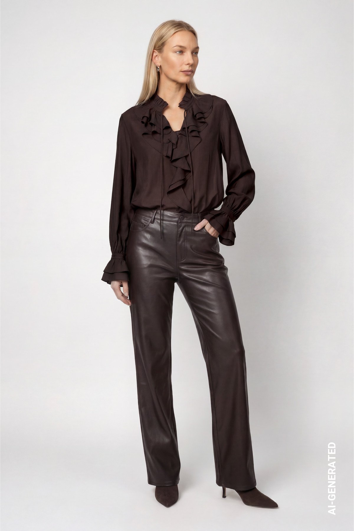 Bluse mit Volants