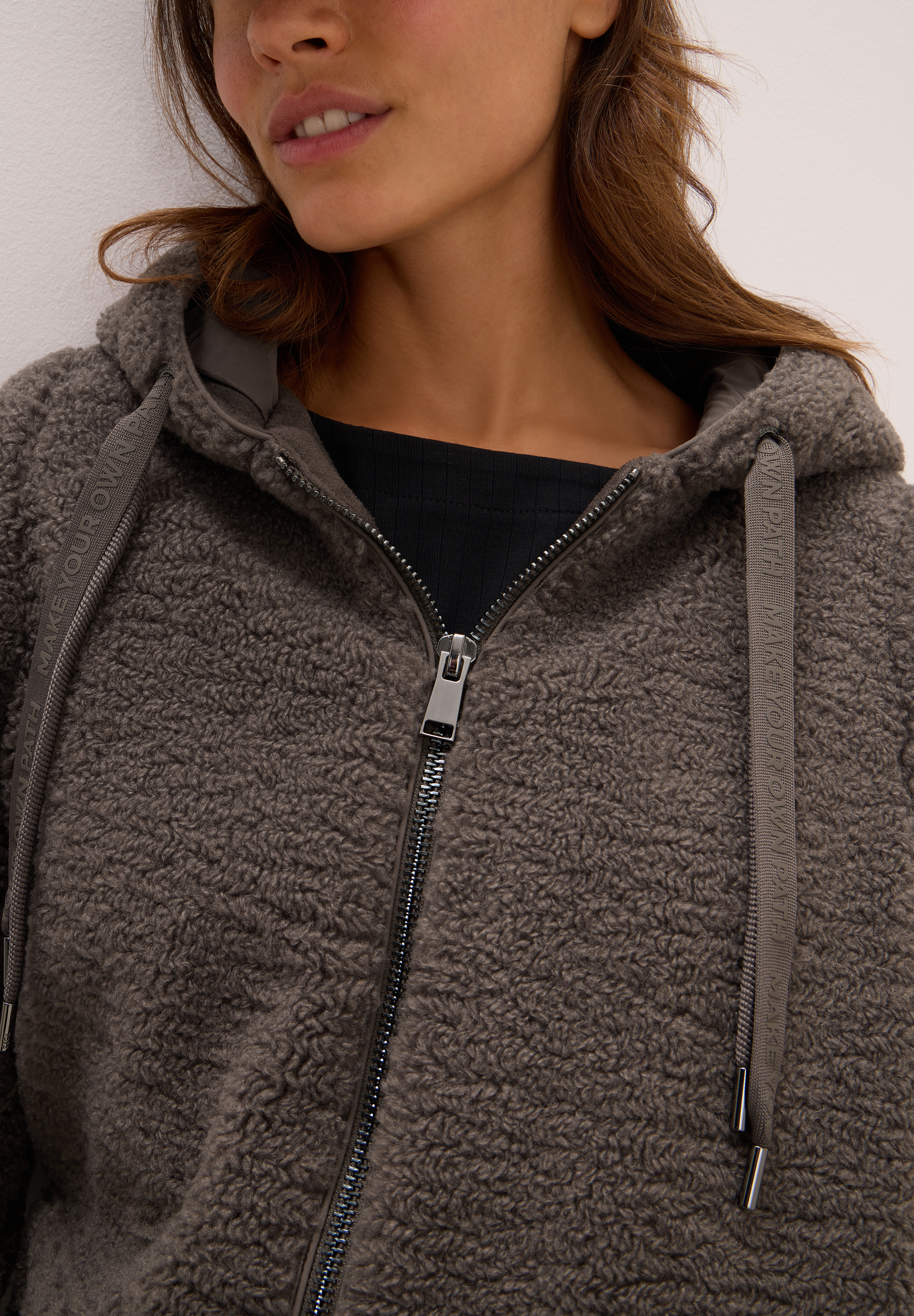 Teddy Mantel mit Kapuze