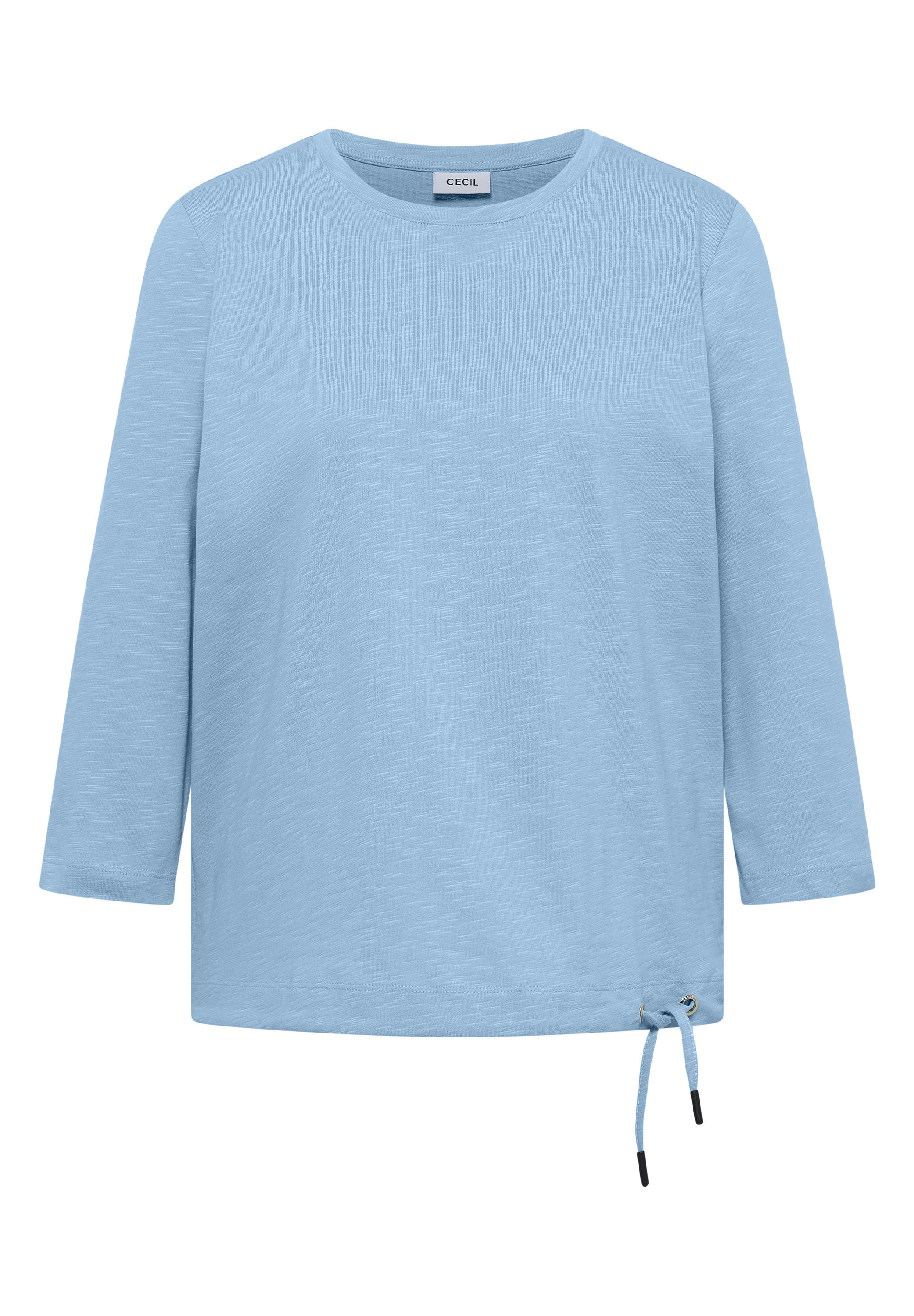 3/4-Arm Shirt mit Rundhals in Unifarbe