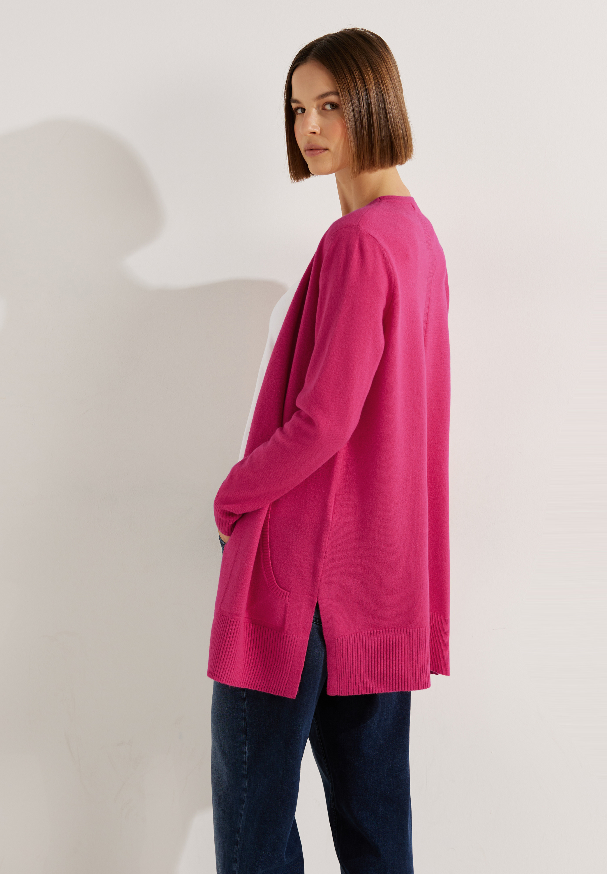 Cosy Melange Strickjacke