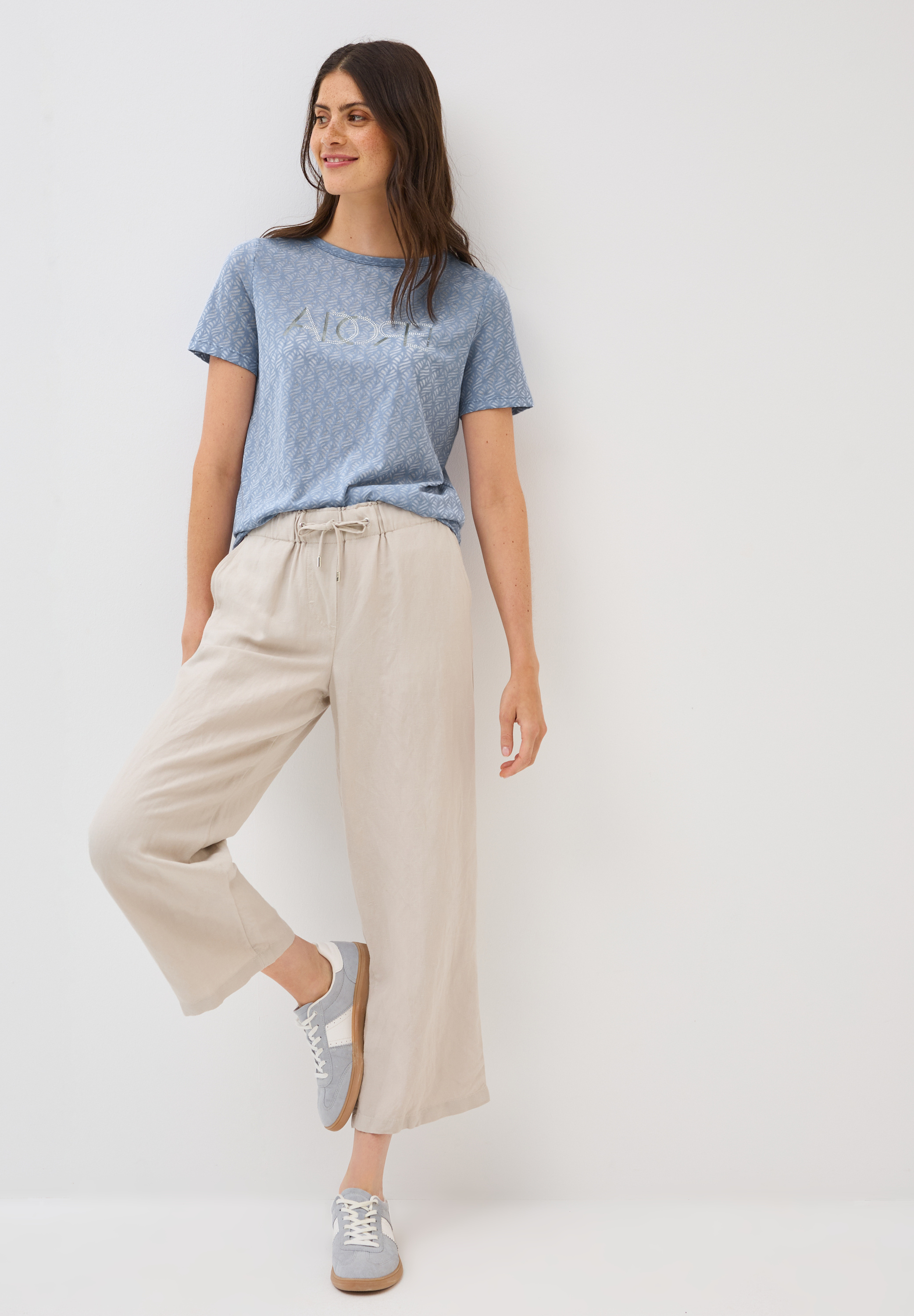 Ausbrenner-Shirt mit Wording