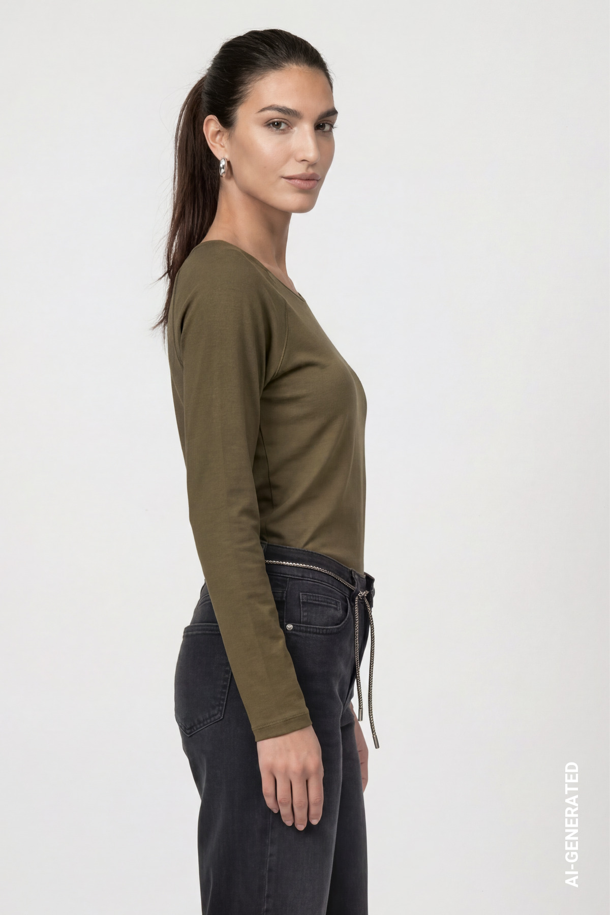 Basic-Langarmshirt