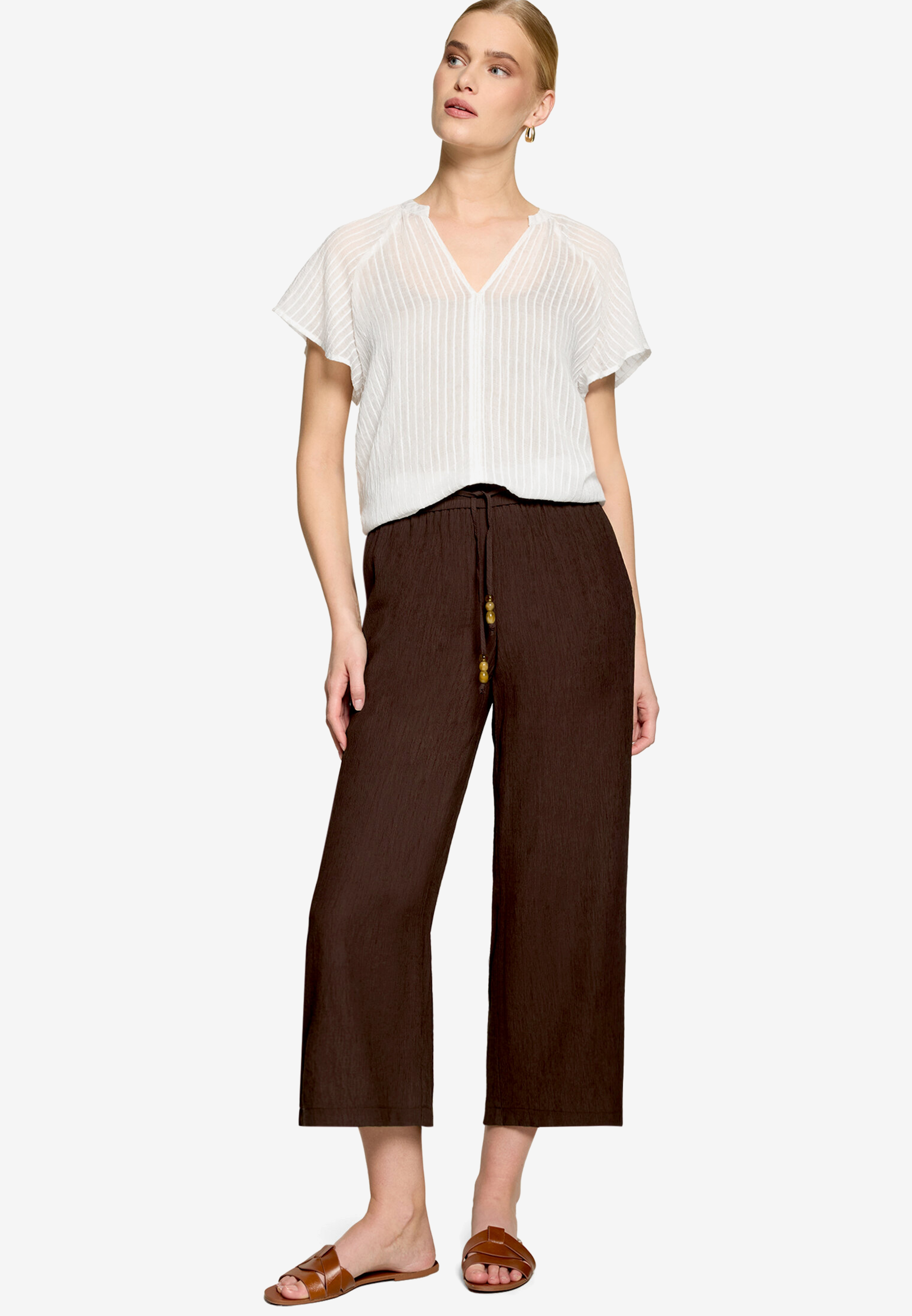 Bluse transparent mit V-Ausschnitt