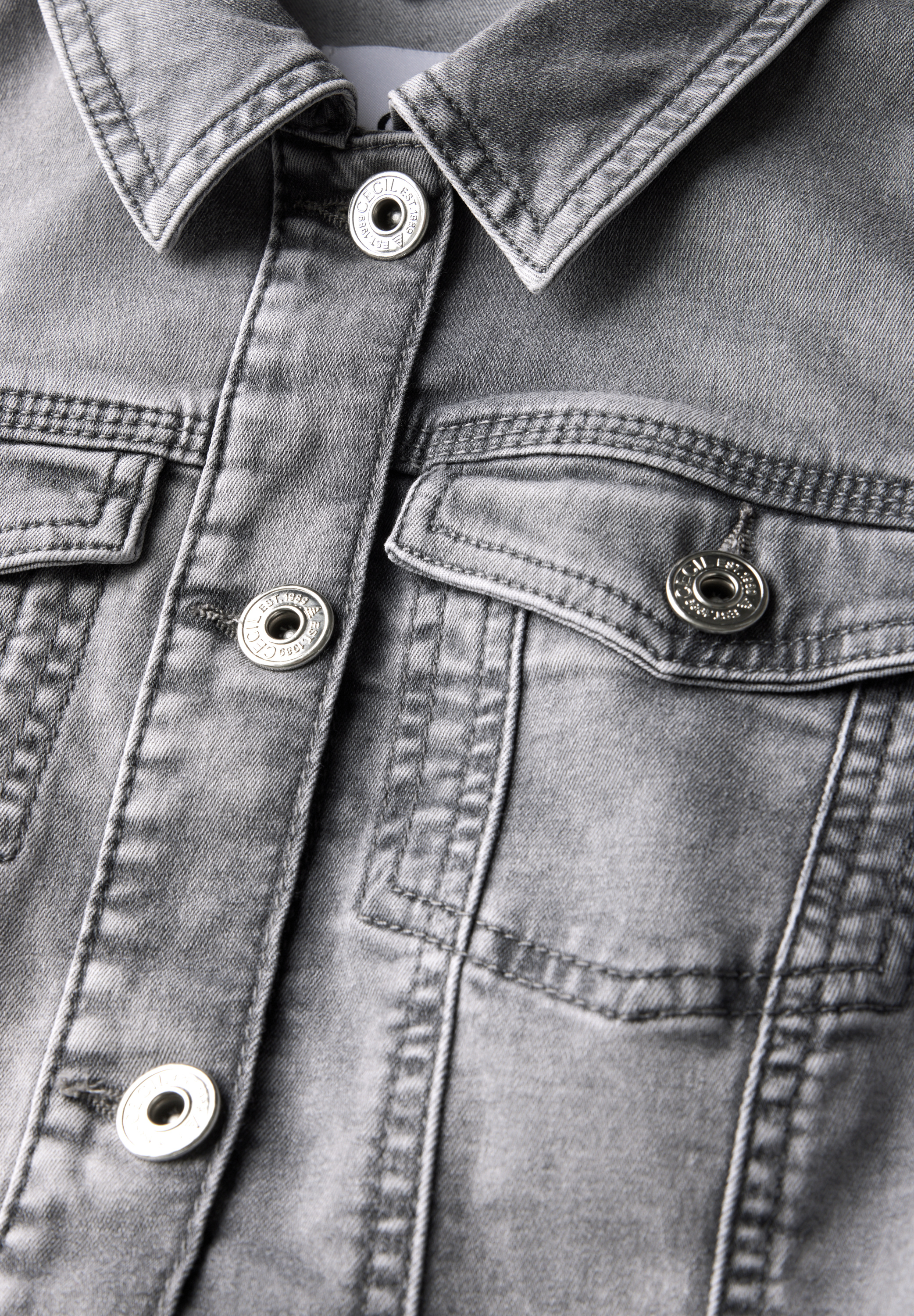 Jeansjacke mit Hemdkragen