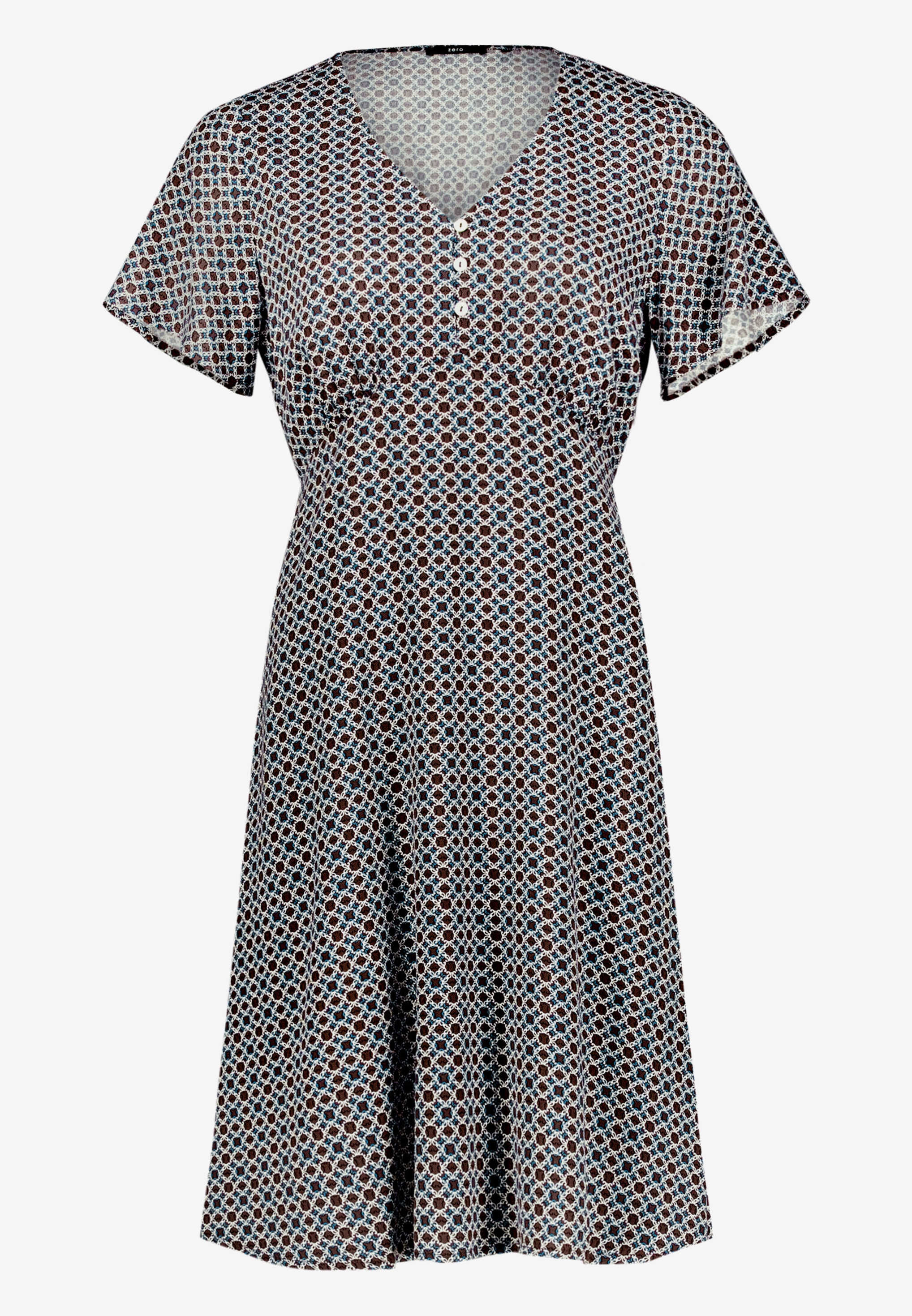Blusenkleid Mini mit grafischem Muster