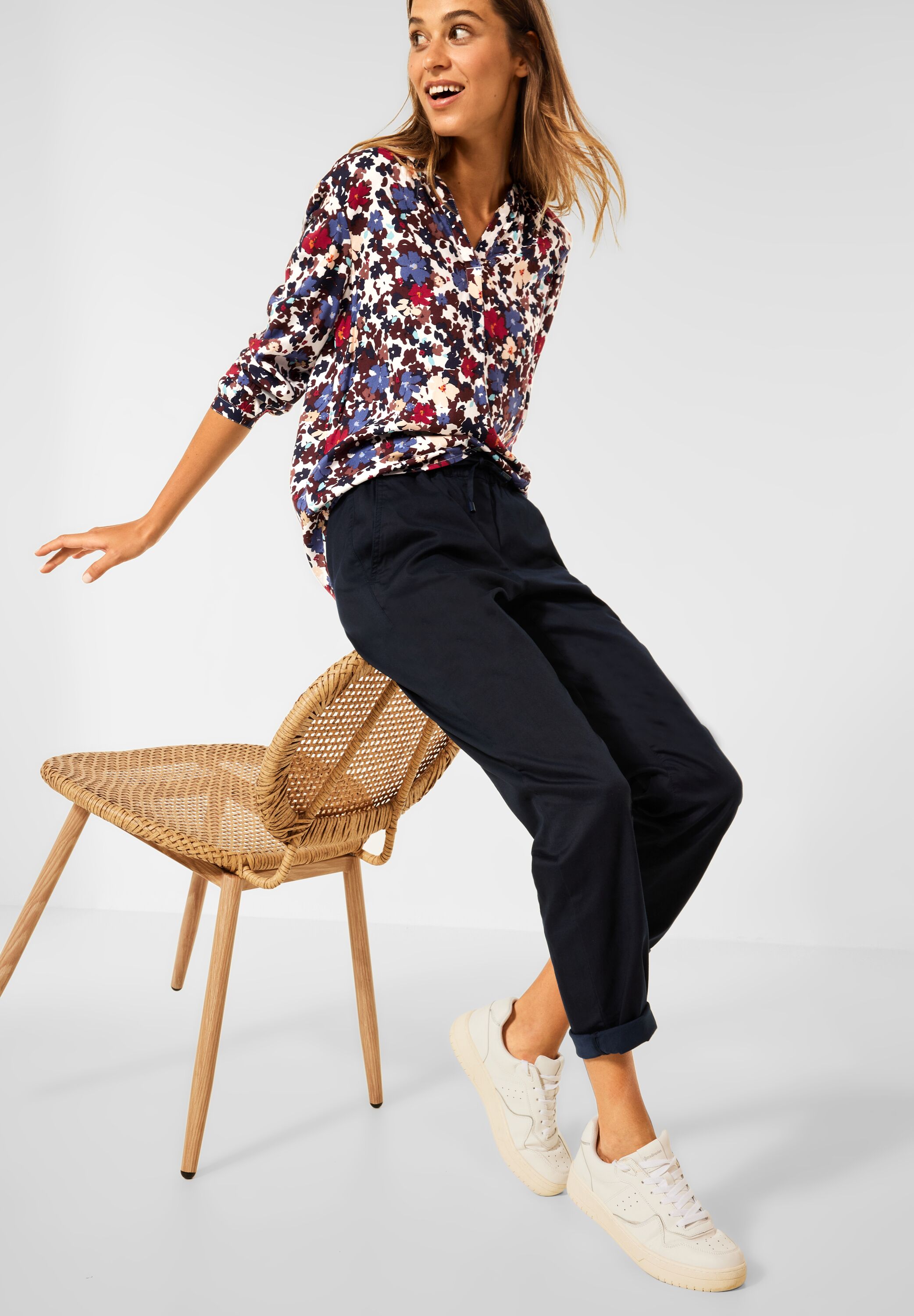 Bluse mit Blumen Print