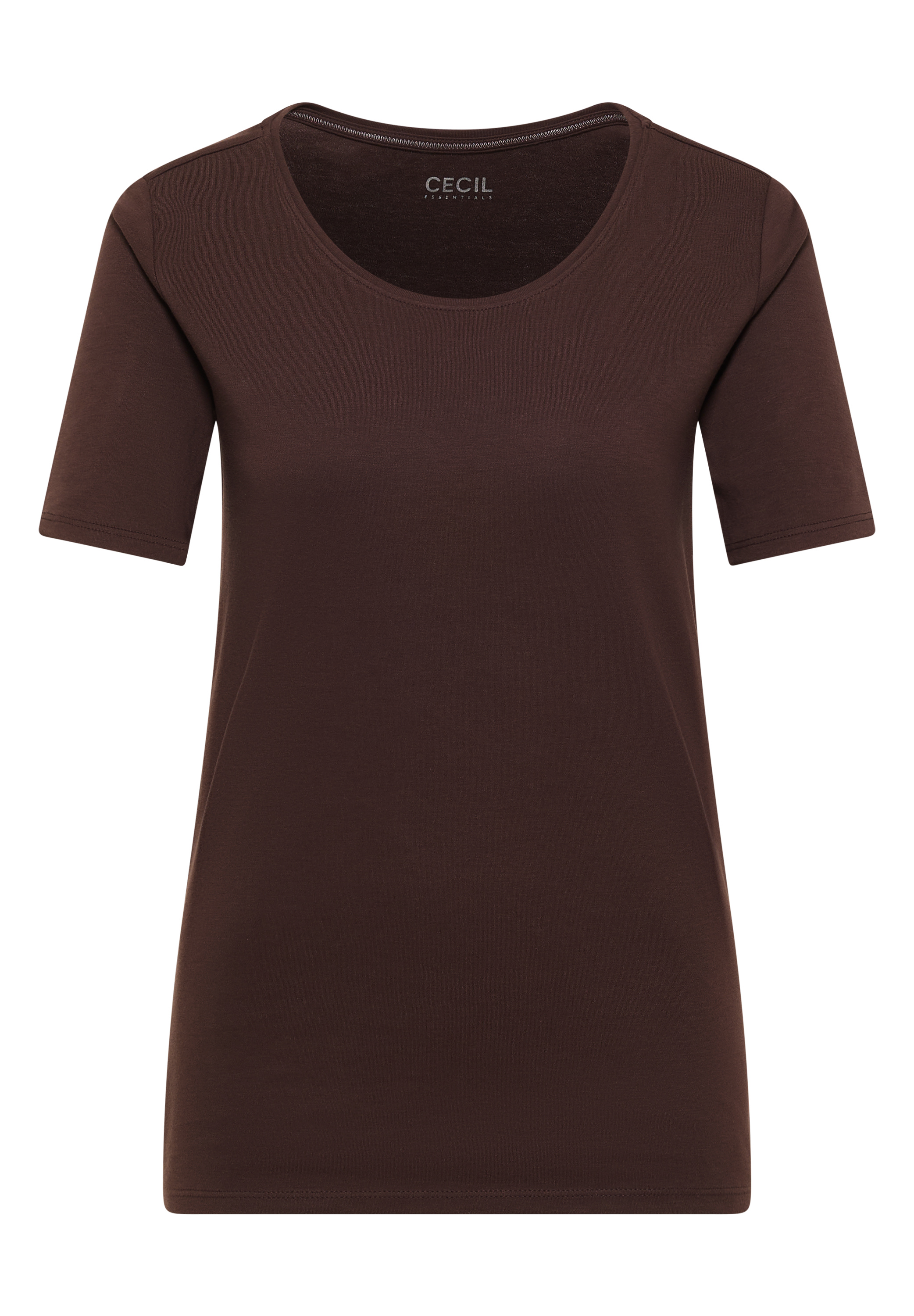 Basic T-Shirt mit Rundhals in Unifarbe