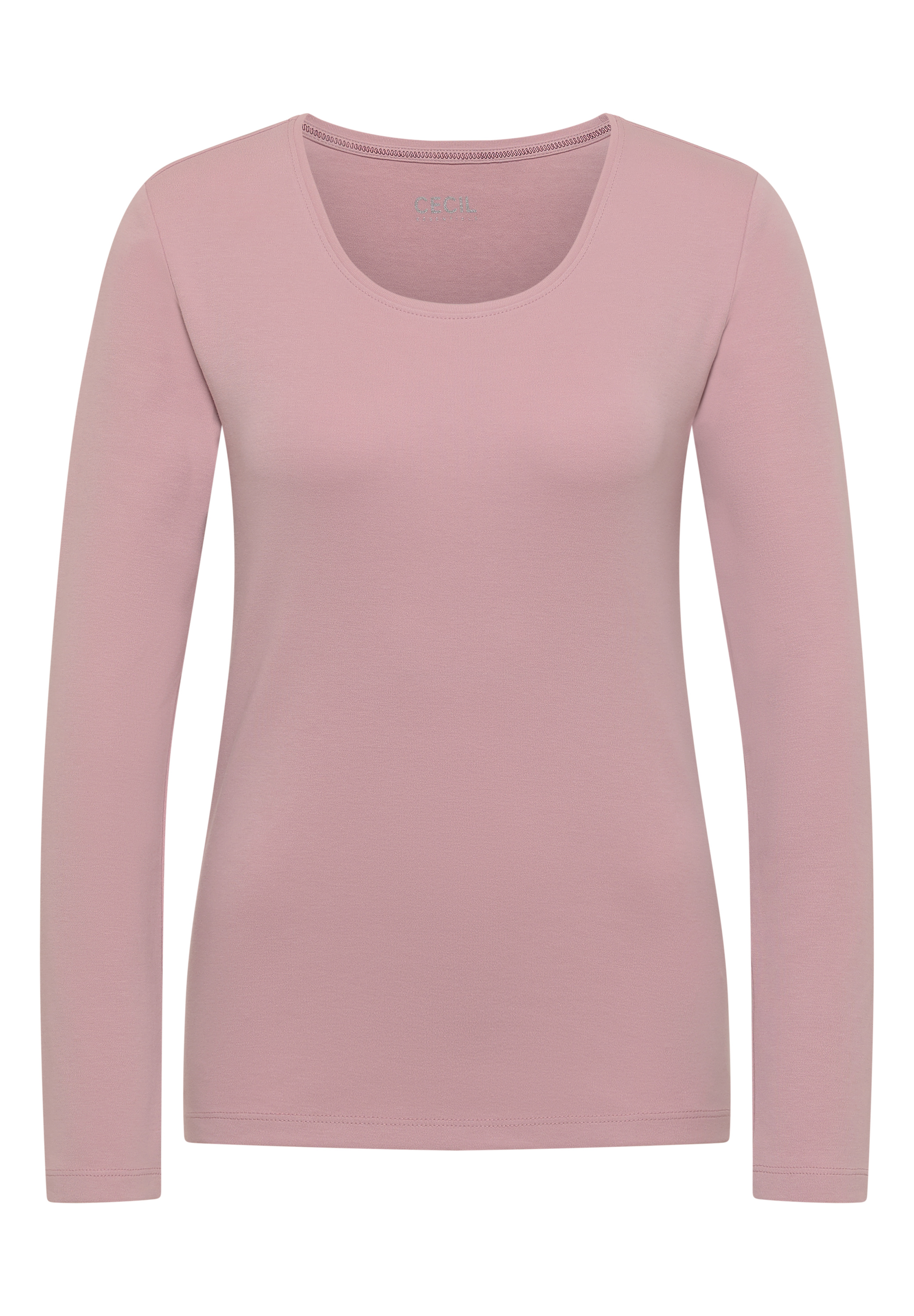 Basic Langarm Shirt mit Rundhals