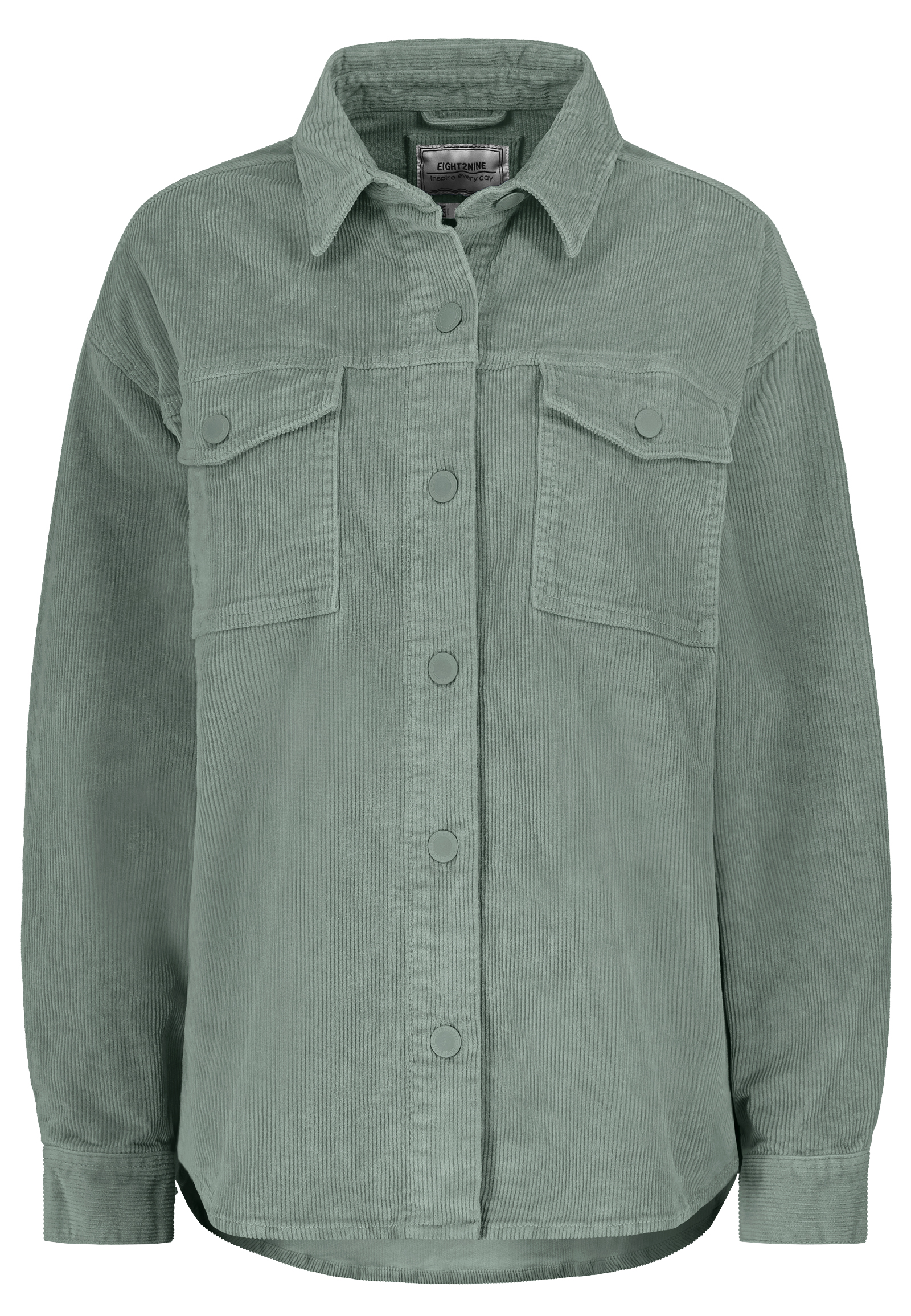DOB Oversize Hemdjacke, aufgesetzte