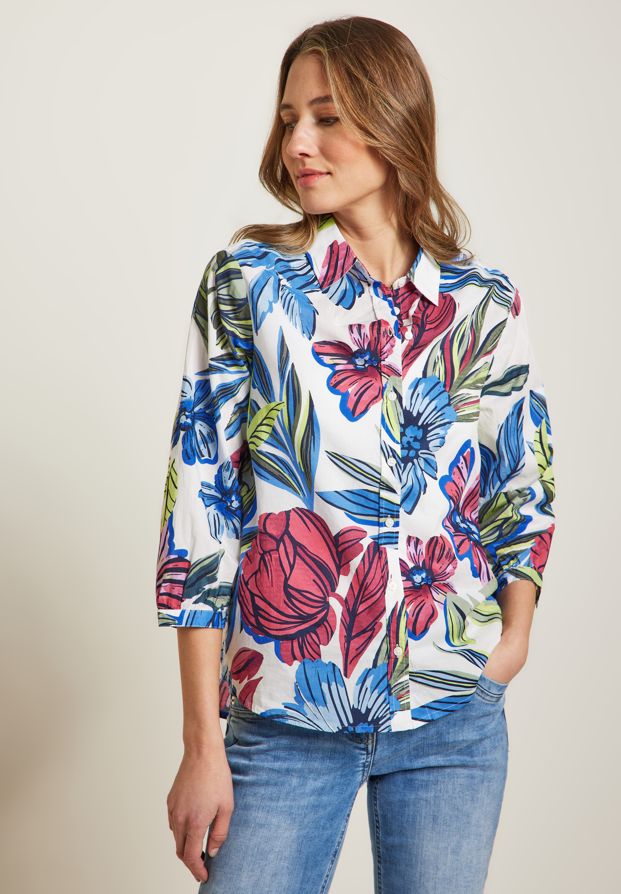 Bluse mit Blumenprint