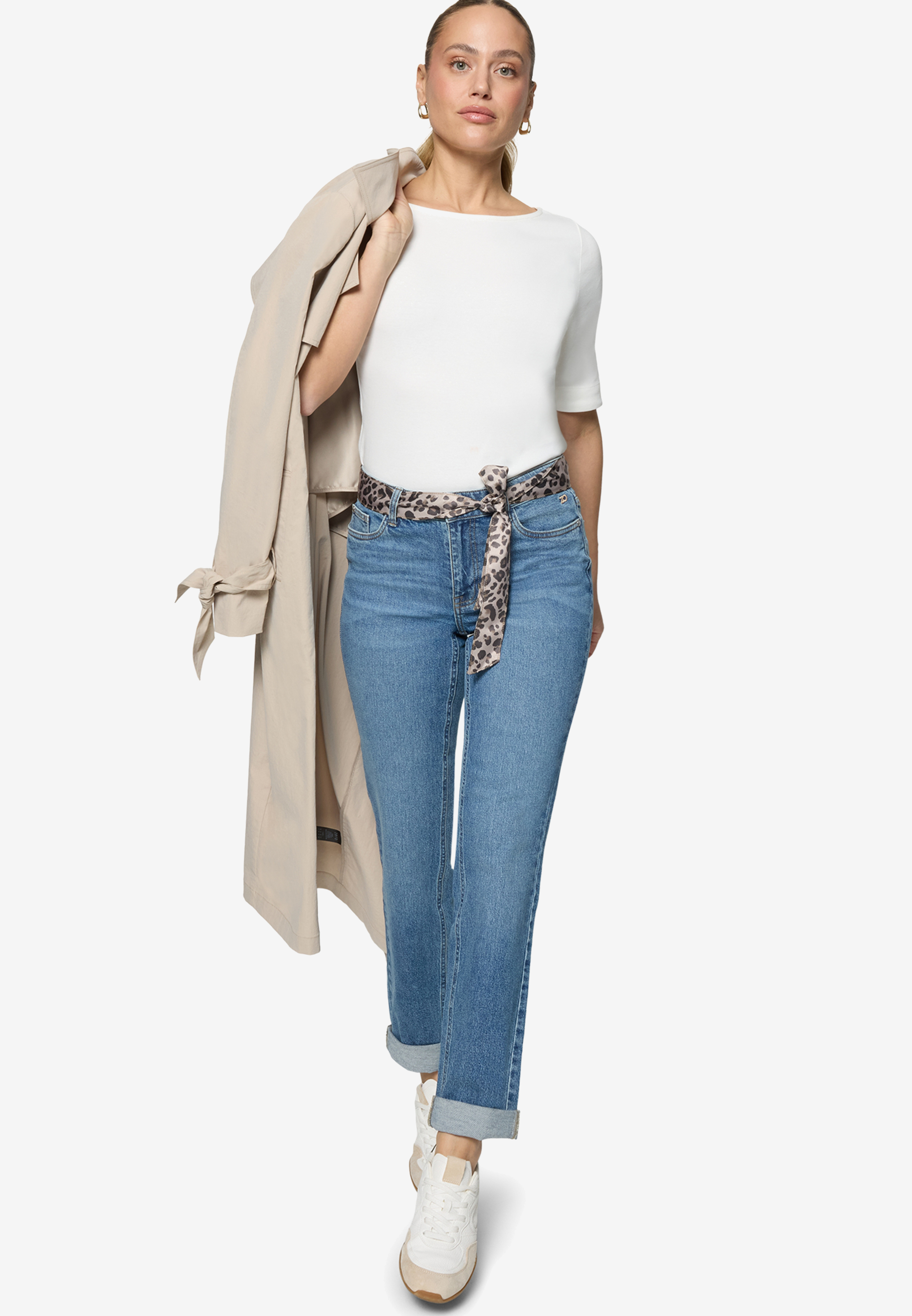 Jeans  mit Leo-Gürtel Style Orlando 28 Inch