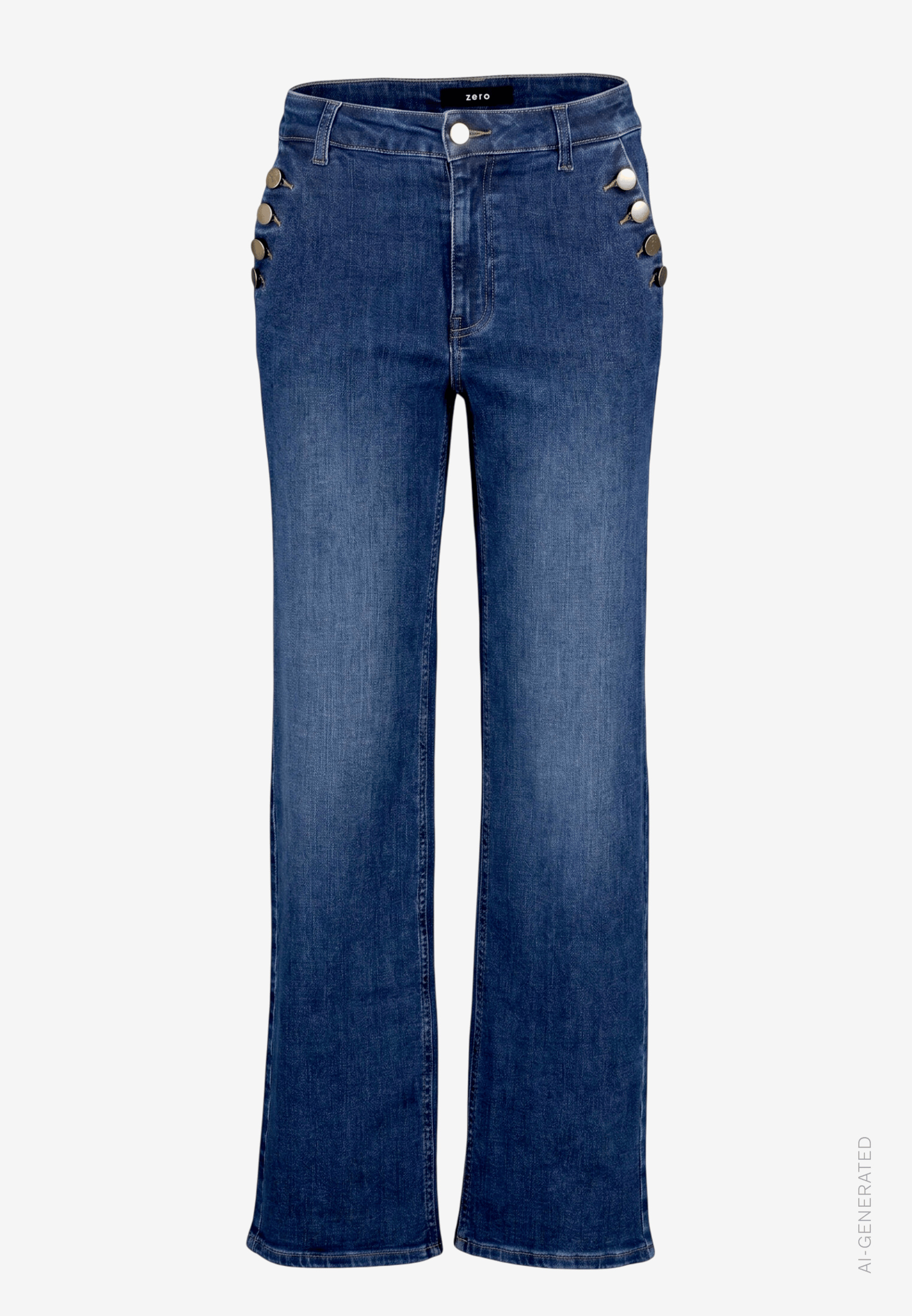 Damen Jeans  mit Zierknöpfen