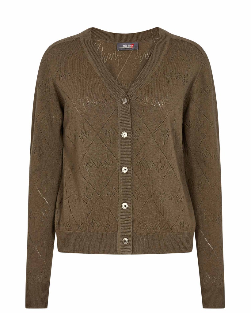 Arona Pattern V-Neck Knit Cardigan
