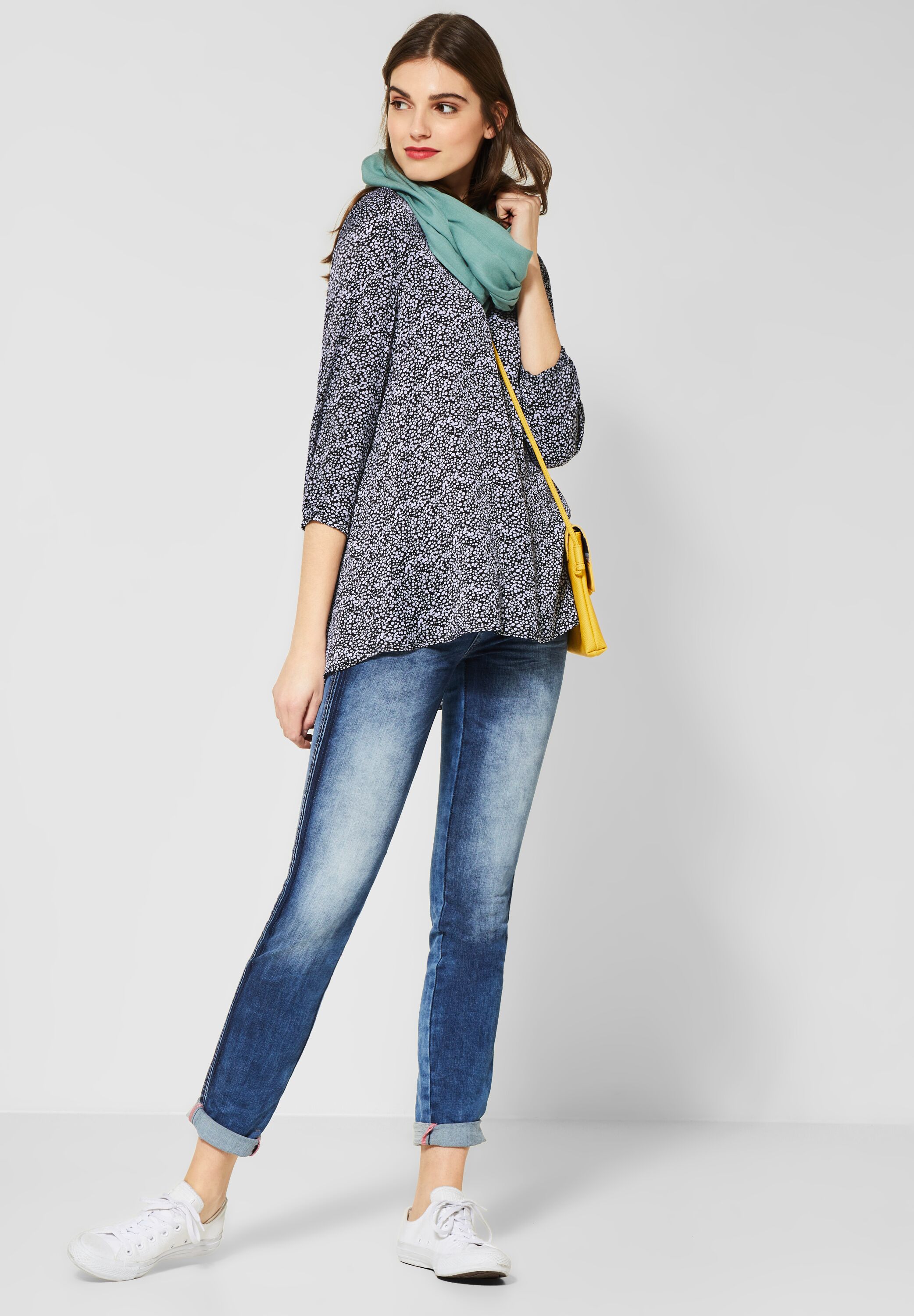 Bluse mit Satin-Feeling