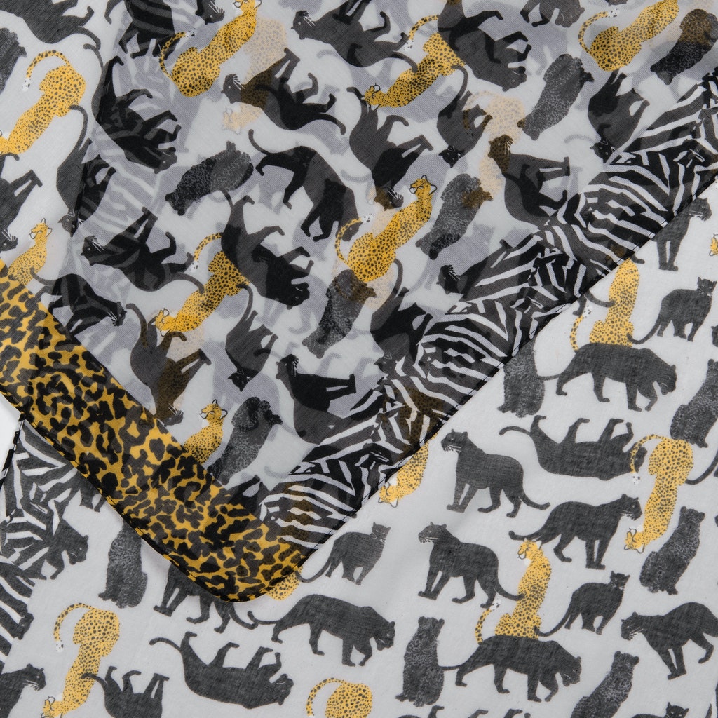Animal-Schal aus recyceltem Polyster