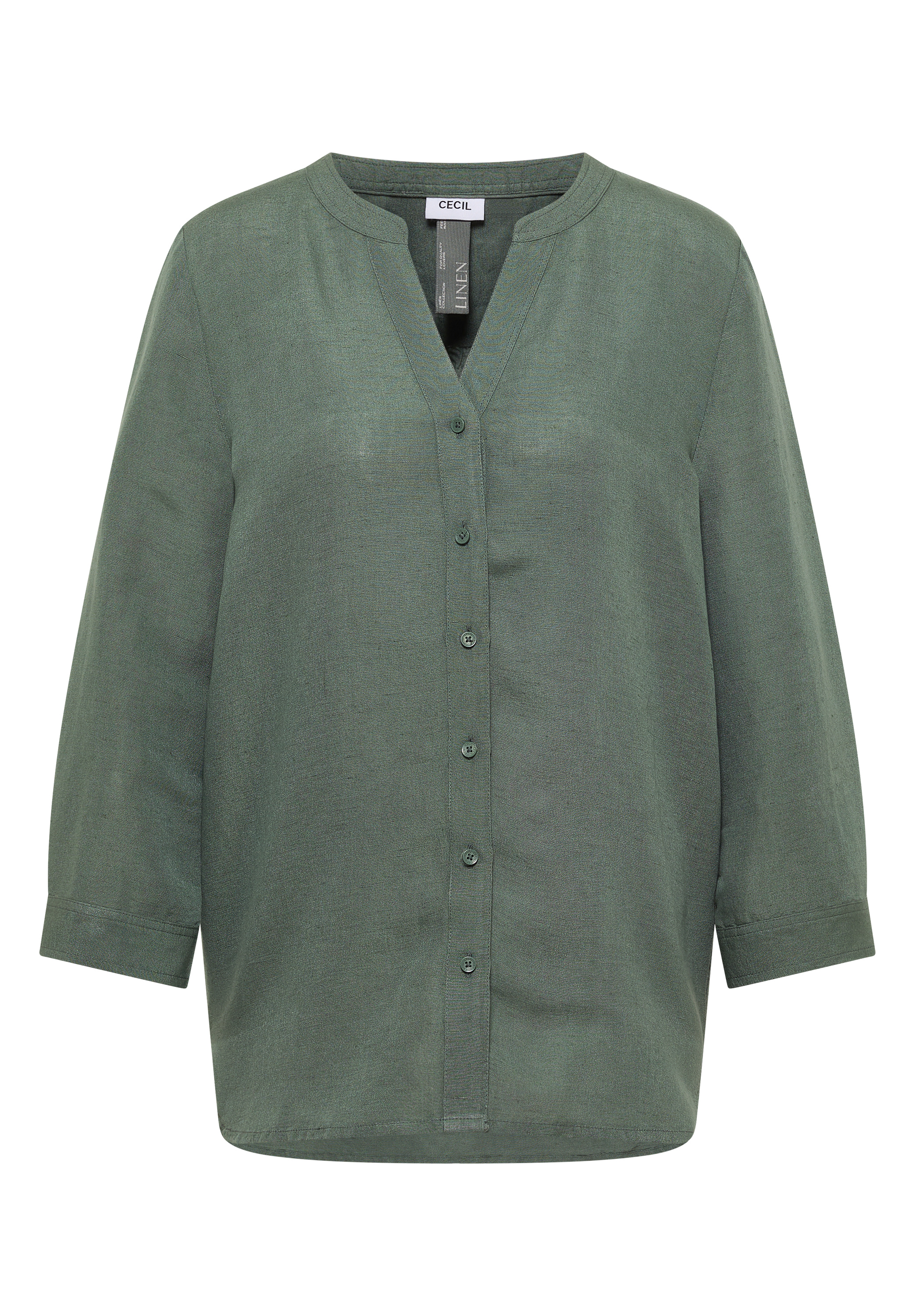 3/4-Arm Bluse aus Leinenmix