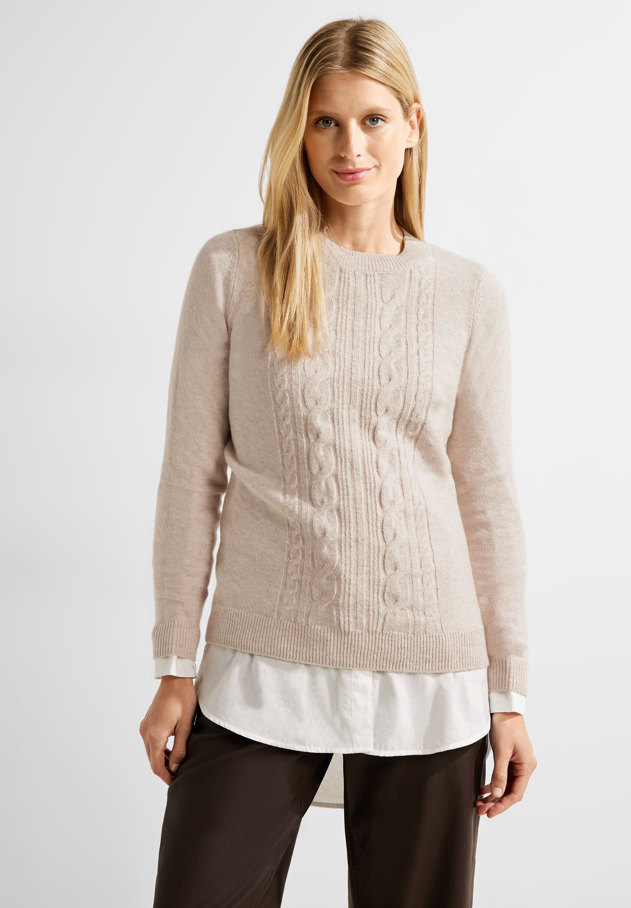 Cosy Zopfmuster Pullover