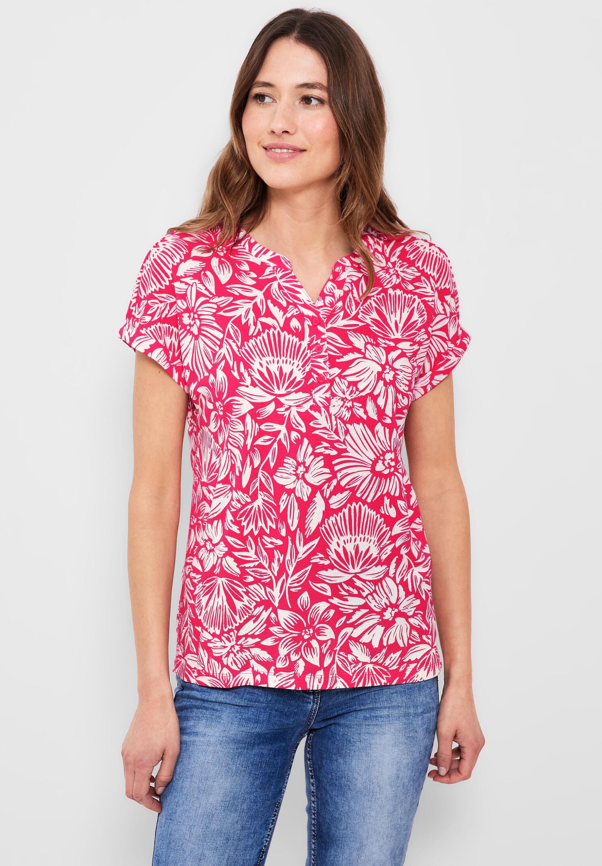 T-Shirt mit Blumenmuster