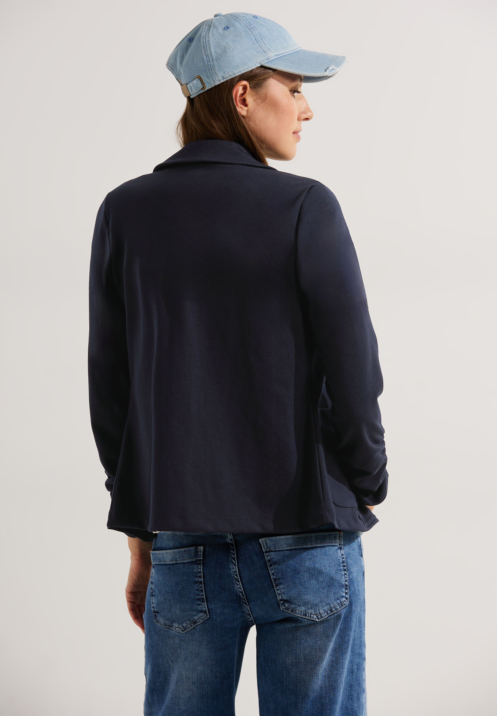 Sweatblazer mit Raffung
