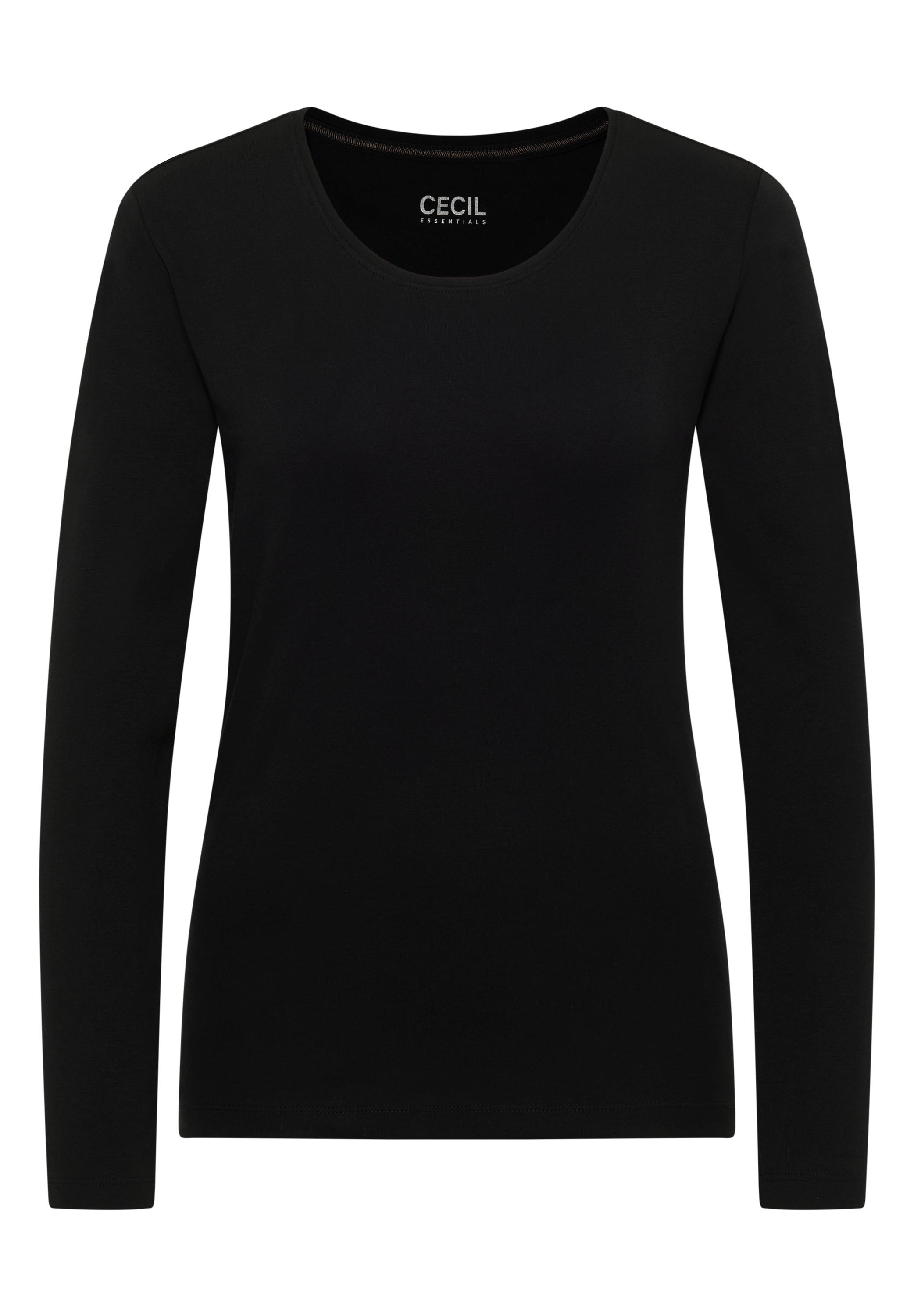 Basic Langarm Shirt mit Rundhals