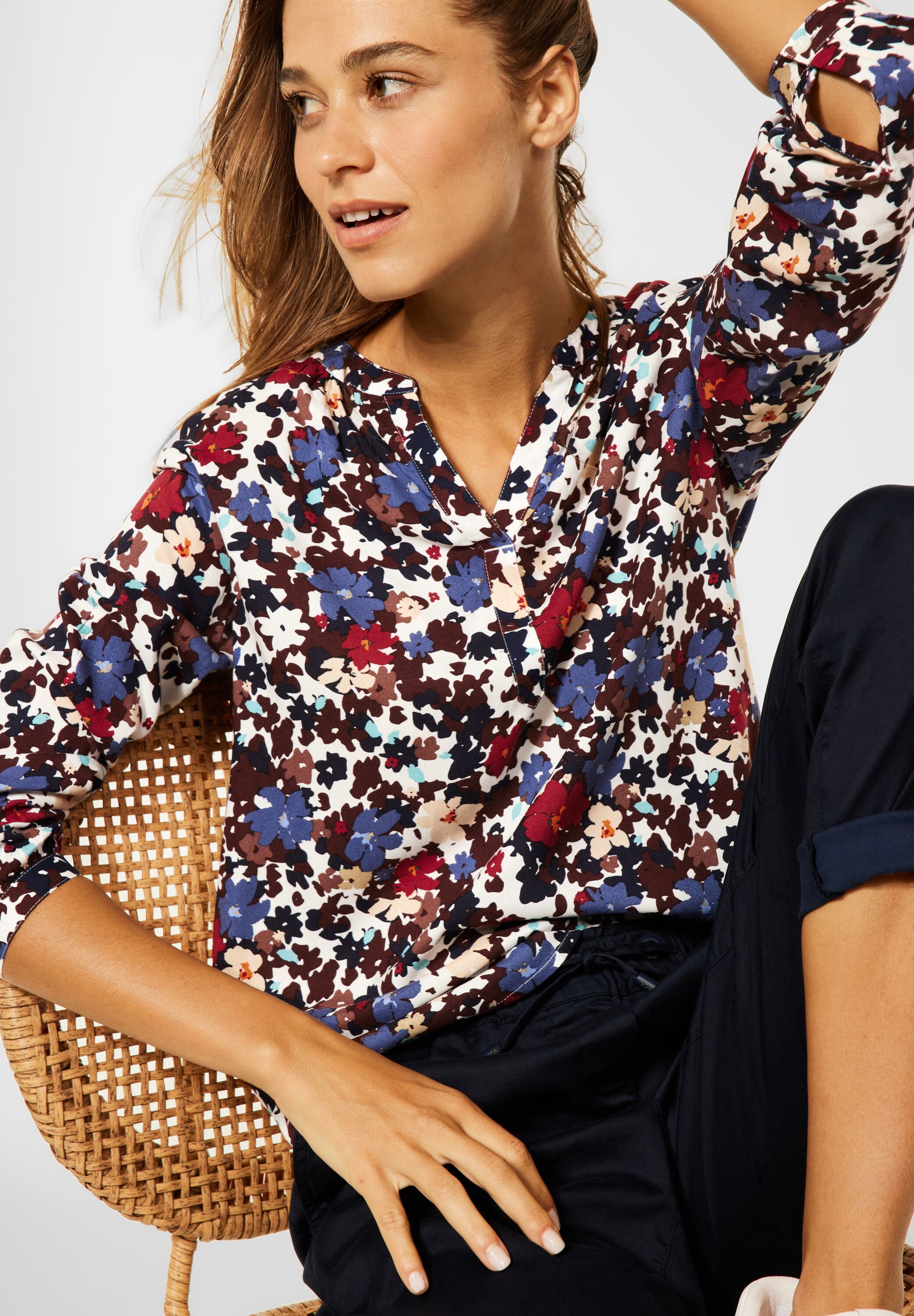 Bluse mit Blumen Print