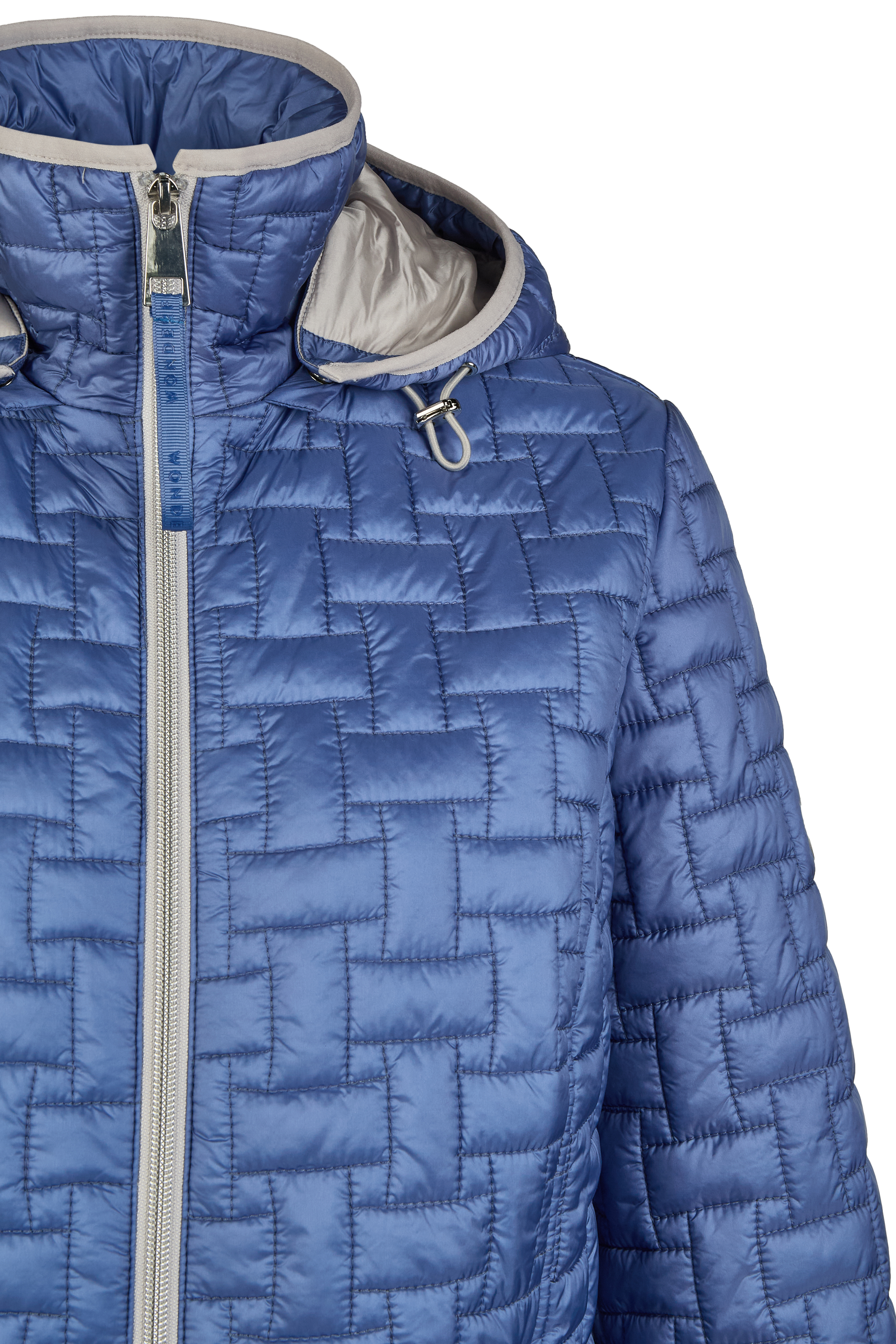 Sandwich-Steppjacke mit Kapuze
