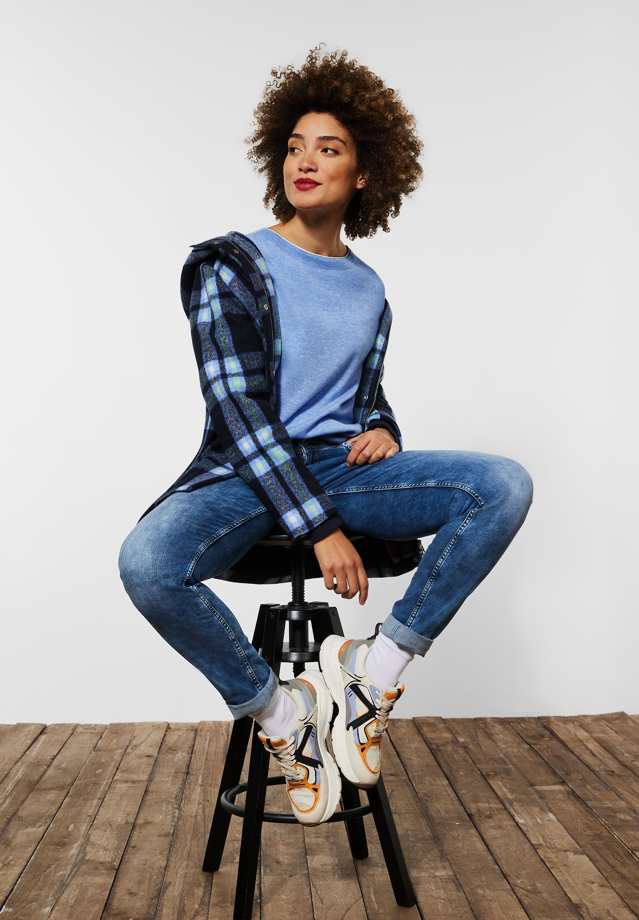 Pullover in Unifarbe